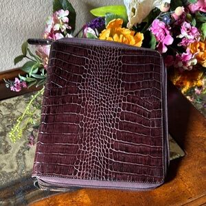 Banana Republic Brown Crocodile-Embossed Wallet
